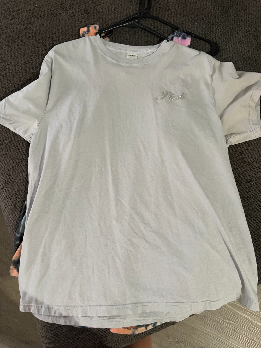 Victoria secret pink glitter campus graphic shirt  medium